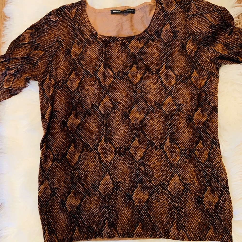 Snakeskin Print White House Black Market Sweater